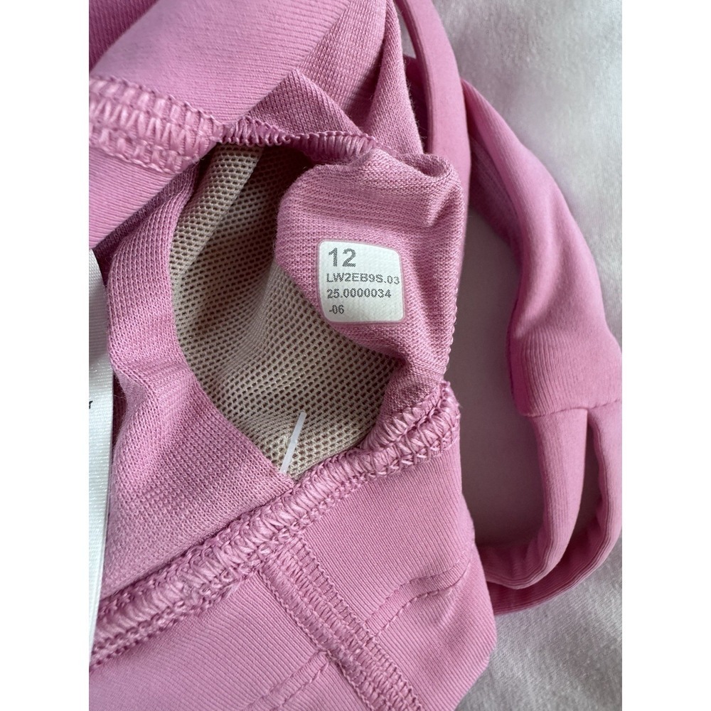 New Lululemon Longline Energy Bra Size 12 Pink Yoga Workout W/ Pads NWT - Picture 6 of 8